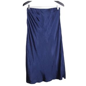 COPY - Aritzia Babaton Slip Satin Midi Metallic Navy Blue Skirt Size 8